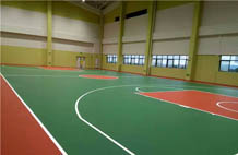 亞強體育施工案例:硅pu籃球場,